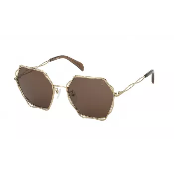 TOUS Óculos de sol de mulher STO445-57300K castanho Havana geométricos aro completo
