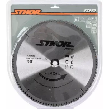 TOYA STHOR Disco de serra circular TCT 300 mm para alumínio e metais não ferrosos, 100 dentes, furo 30 mm