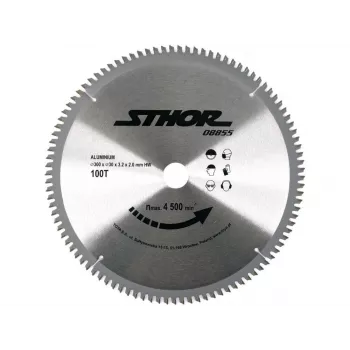TOYA STHOR Disco de serra circular TCT 300 mm para alumínio e metais não ferrosos, 100 dentes, furo 30 mm