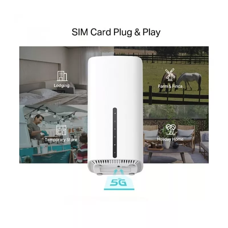 Router TP-Link Archer NX200 V1 AX1800 Dual-Band Wi-Fi 6 com 4 portas Gigabit LAN, USB 2.0, preto