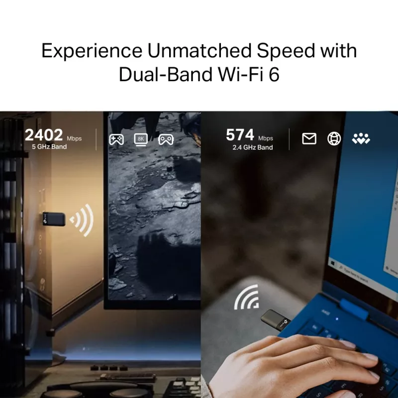 Adaptador USB wireless TP-LINK Archer TX50U AX3000 Dual Band Wi-Fi 6