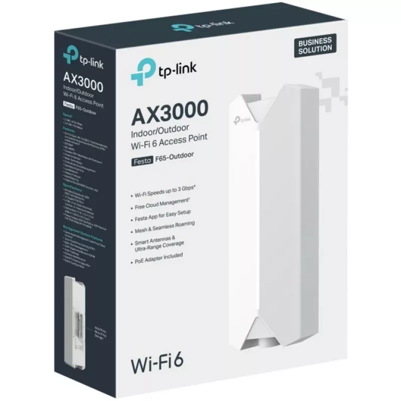TP-Link Festa F65-Outdoor (EU) ponto de acesso para exterior AX3000 Wi-Fi 6, 2402 Mbps