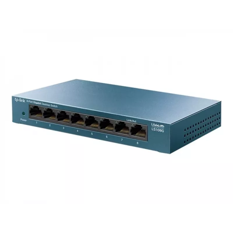 TP-Link LiteWave LS108G - Switch - não gerido - 8 x 10/100/1000 - Desktop - AC 220 V