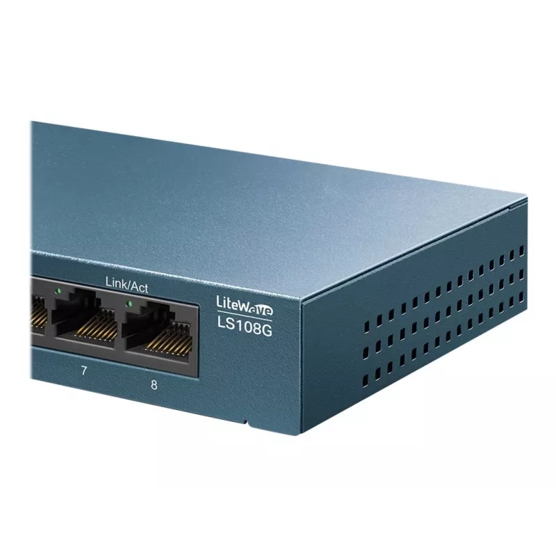 TP-Link LiteWave LS108G - Switch - não gerido - 8 x 10/100/1000 - Desktop - AC 220 V