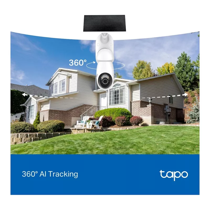 Kit de câmara de segurança TP-LINK Tapo C660 4K 8MP com rotação/inclinação e painel solar