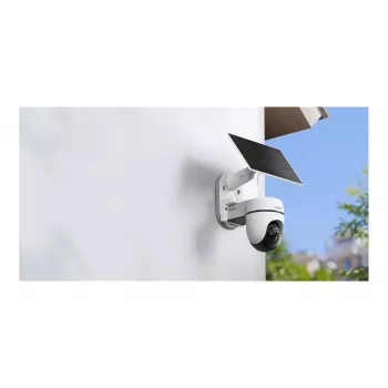 Câmara de vigilância rotativa/inclinável com alimentação solar TP-Link Tapo TC90 KIT, 2K QHD, exterior, bateria e solar, IP65, visão noturna a cores, sem fios, 1 câmara