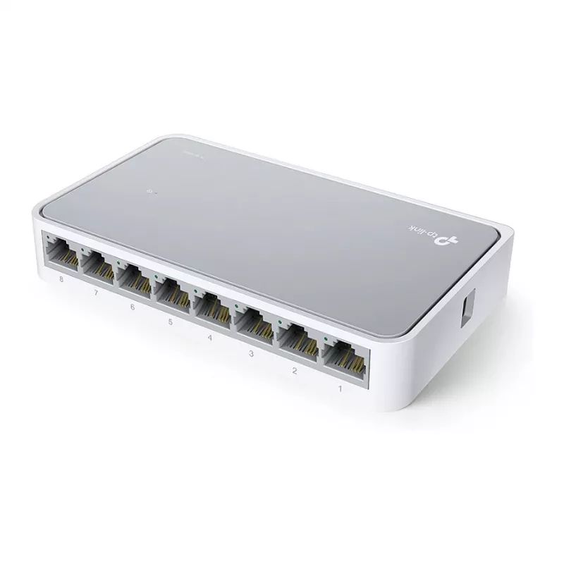 Switch Fast Ethernet de secretária TP-Link TL-SF1008D V12.4 8 portas 10/100Mbps