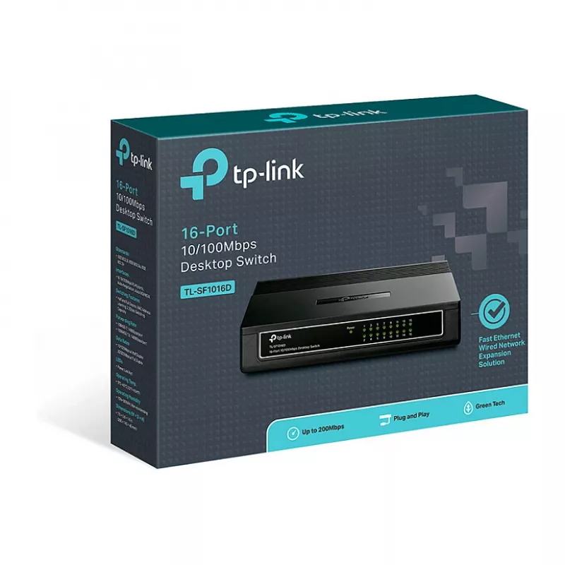 TP-Link TL-SF1016D Switch Desktop 16 Portas 10/100 Fast Ethernet