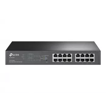 TP-LINK TL-SG1016PE switch Gigabit Easy Smart PoE+ 16 portas (110W, 8 portas PoE+, montagem em rack)