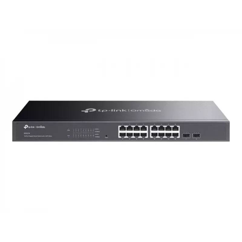 TP-LINK TL-SG2218 switch gerido Gigabit L2+ de 16 portas com 2 slots SFP, 150W PoE+