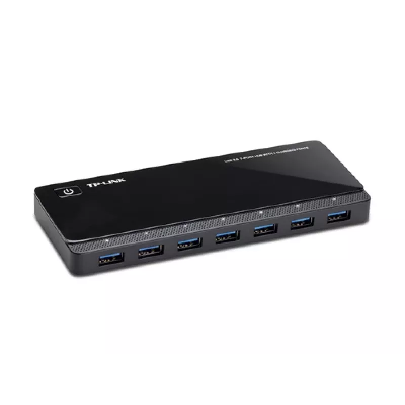 Hub USB 3.0 TP-LINK UH720 de 7 portas com 2 portas de carregamento inteligente - preto