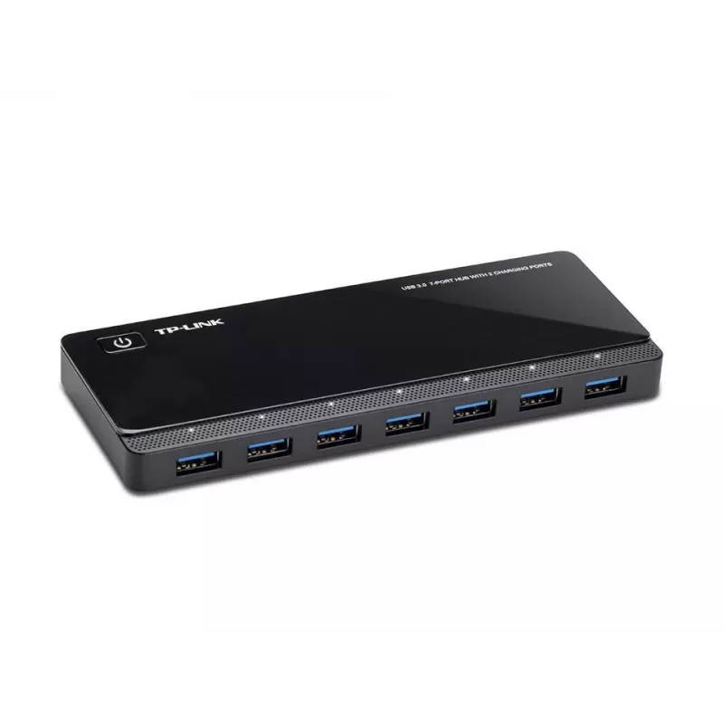 Hub USB 3.0 TP-LINK UH720 de 7 portas com 2 portas de carregamento inteligente - preto