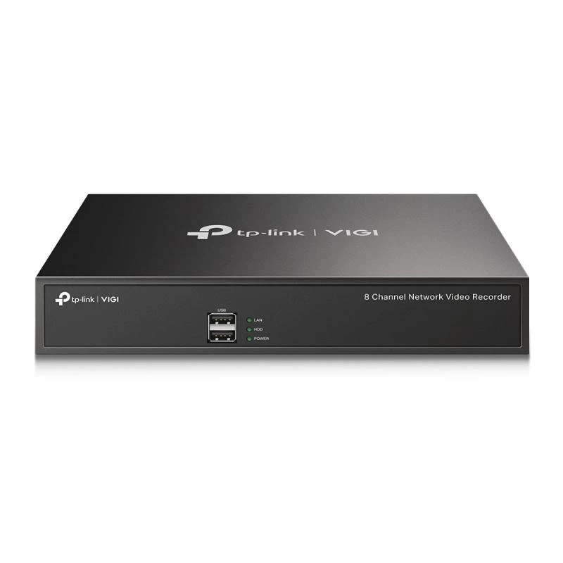 Gravador de vídeo em rede TP-Link VIGI NVR1008H 8 canais, 5MP, H.265+, 1 SATA até 10TB, HDMI/VGA, 12V DC
