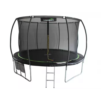 Trampolim LEAN Sport Max 14ft preto-verde