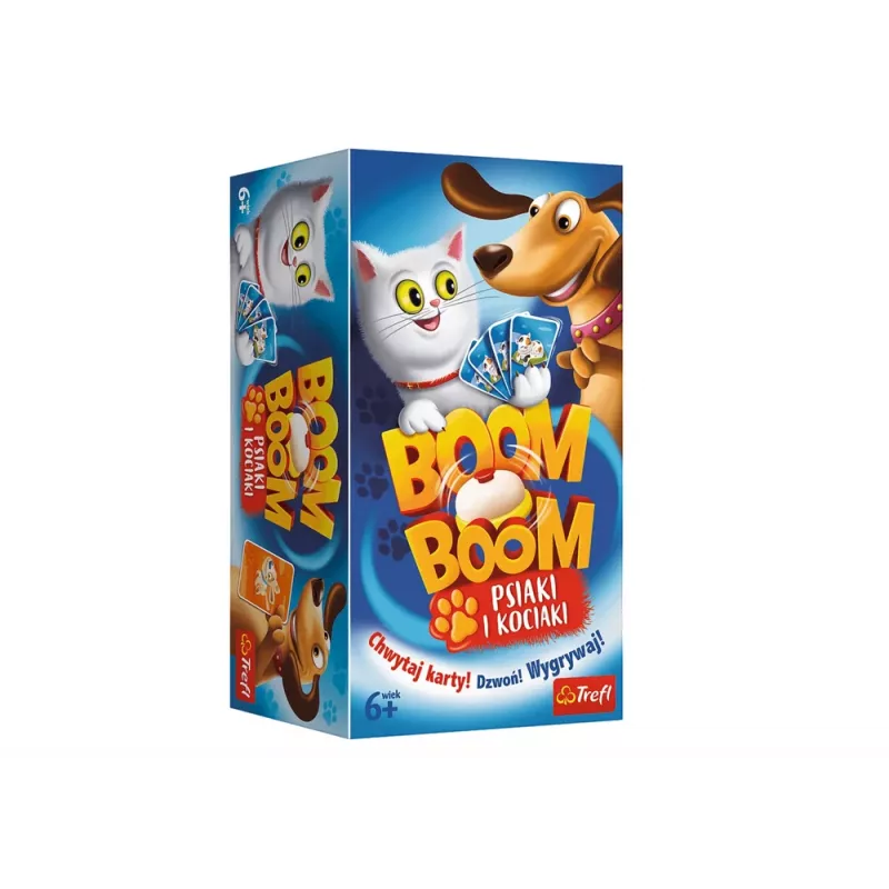 TREFL GRY Boom Boom Cães e Gatinhos jogo de destreza