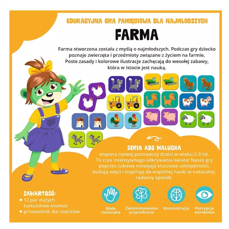 TREFL GRY Jogo educativo Quinta ABC para crianças pequenas Família Treflik Trefl 02909