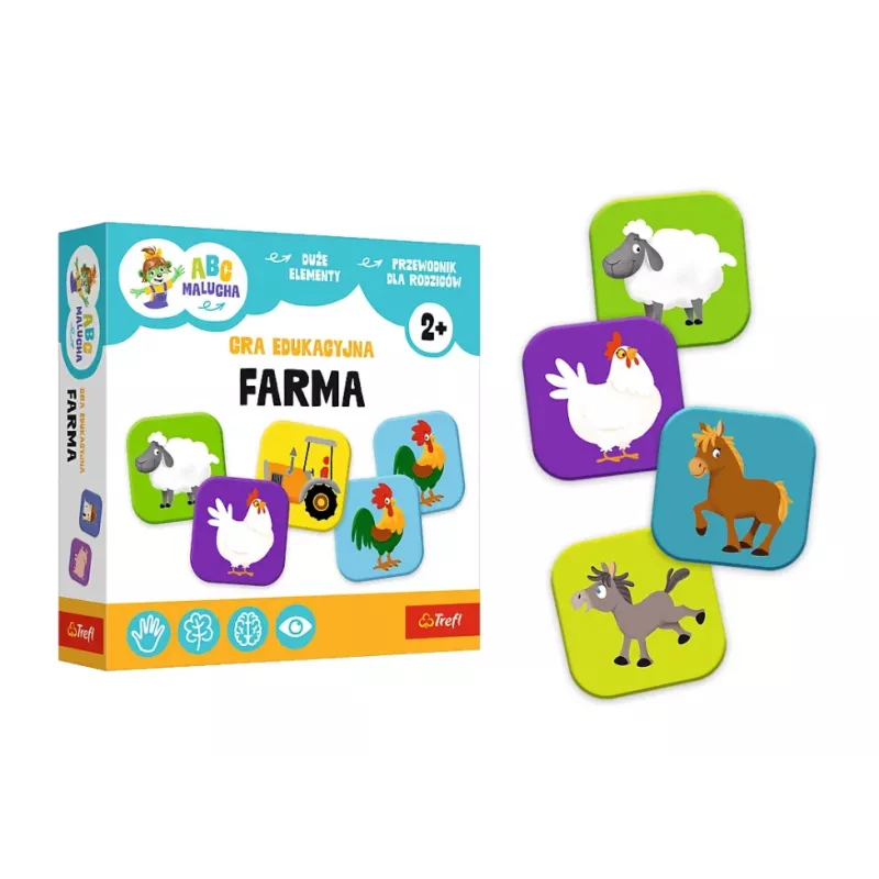 TREFL GRY Jogo educativo Quinta ABC para crianças pequenas Família Treflik Trefl 02909