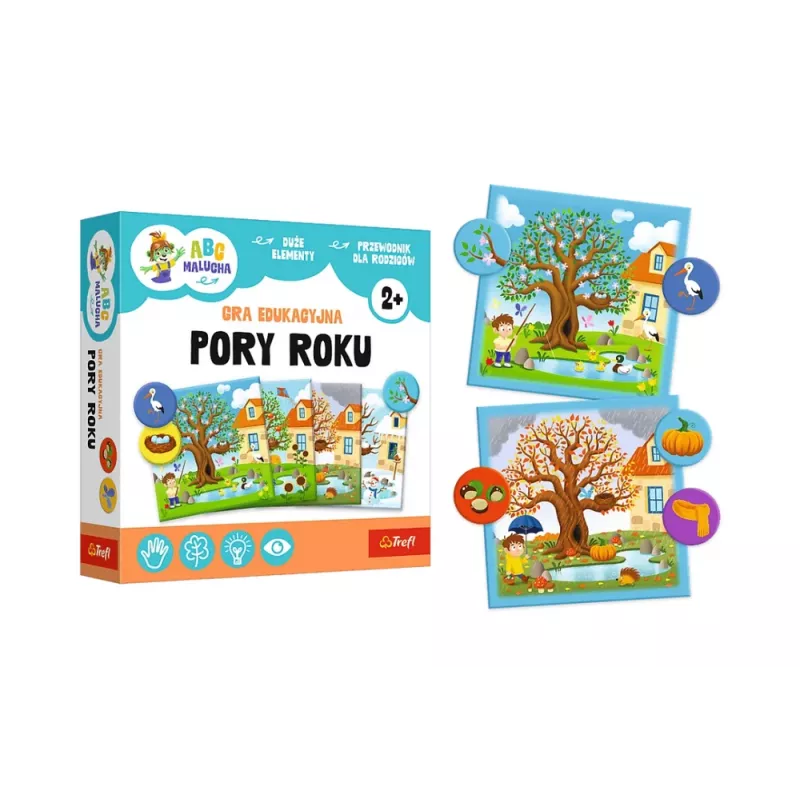 TREFL GRY Jogo educativo Estações do Ano ABC para crianças pequenas Família Treflik Trefl 02906