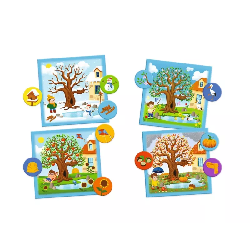 TREFL GRY Jogo educativo Estações do Ano ABC para crianças pequenas Família Treflik Trefl 02906