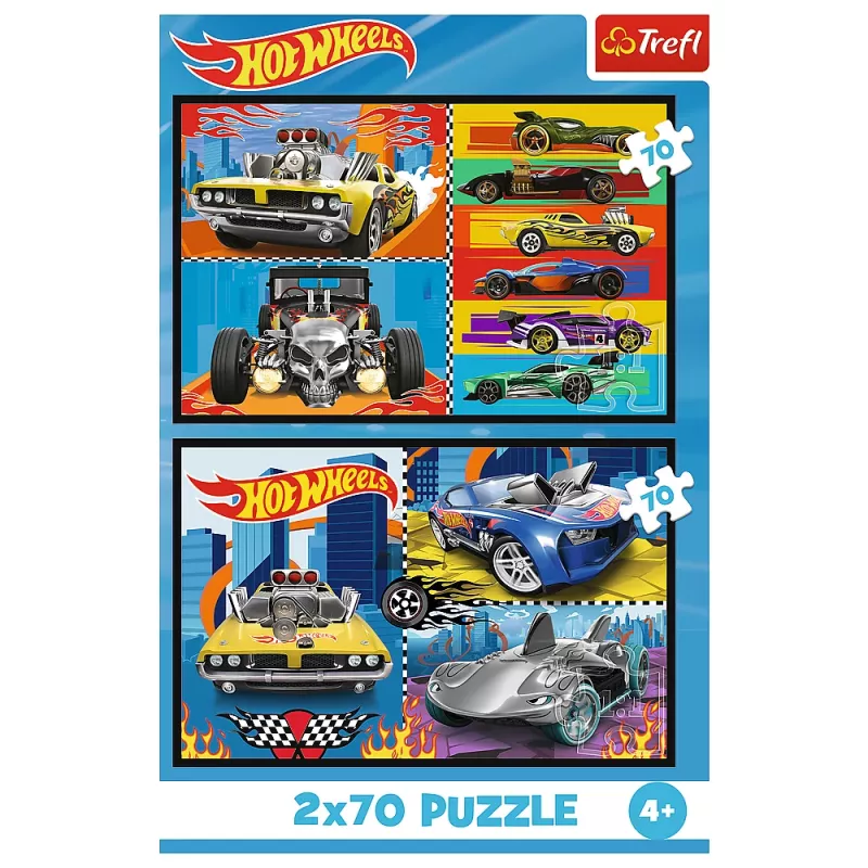 Puzzle - 2x70 - Cars - Hot Wheels