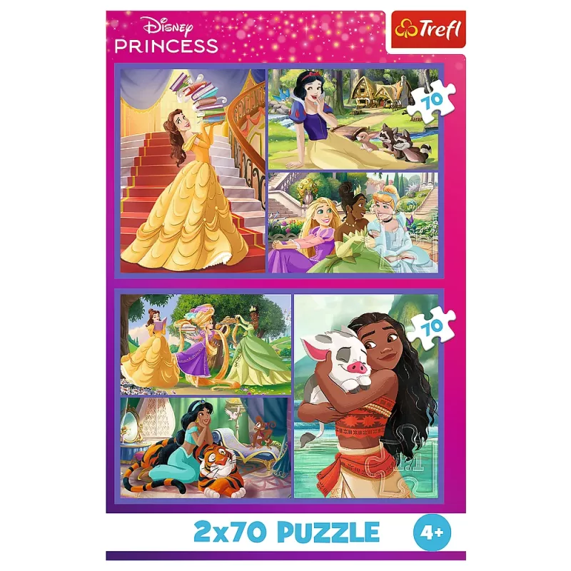 Puzzle - 2x70 - Fairytale Days - Disney Princess 34440