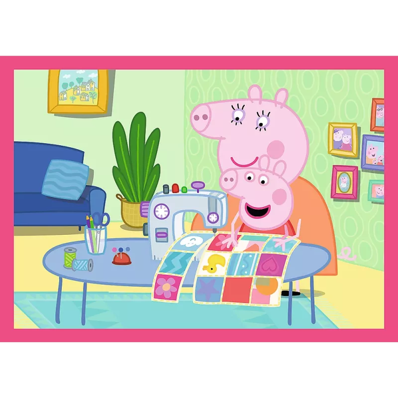 TREFL PUZZLE Puzzle 4 em 1 (12, 15, 20, 24) – A Peppa adora aventuras – Trefl 34672