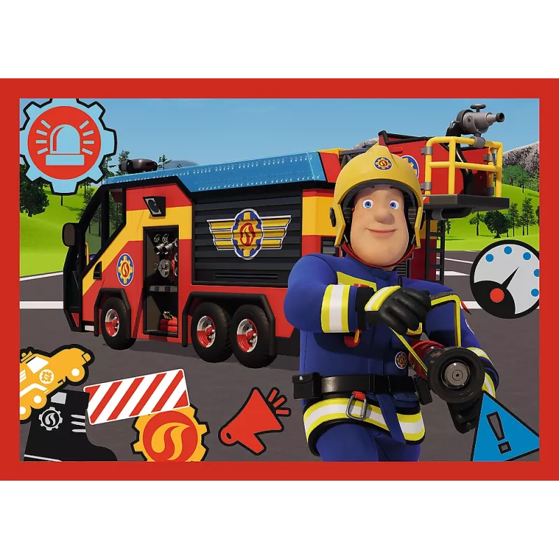 TREFL PUZZLE Puzzle 4 em 1 - Adventures of Fireman Sam