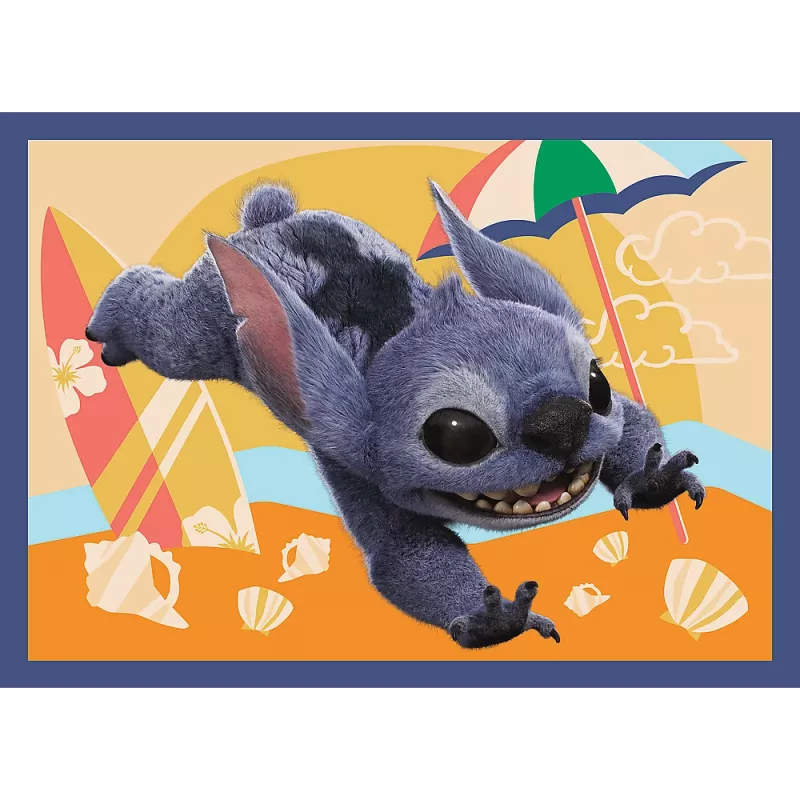 TREFL PUZZLE Puzzle 4 em 1 – Férias havaianas – Disney Stitch Trefl 34666