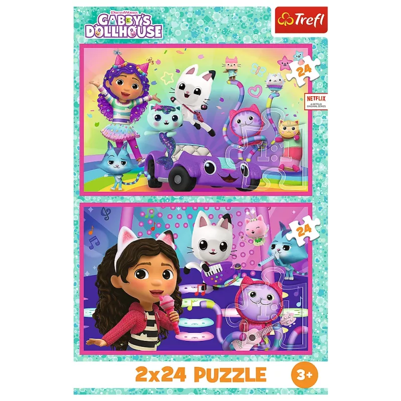 TREFL PUZZLE Puzzle - 2x24 - Diversão com Gabby - Universal Gabbys Dollhouse Trefl 34433