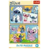 TREFL PUZZLE Puzzle 2x70 Não há tédio com o Stitch Disney Lilo Stitch Trefl 34444