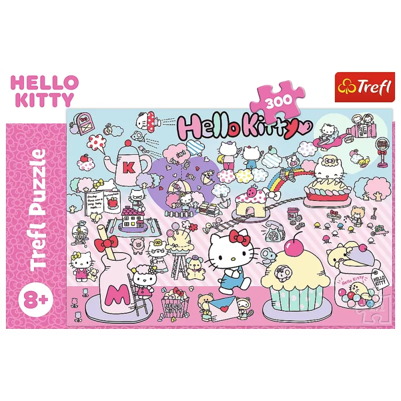 TREFL PUZZLE Puzzle – 300 peças – Descobre o mundo da Hello Kitty – Hello Kitty Trefl 23031