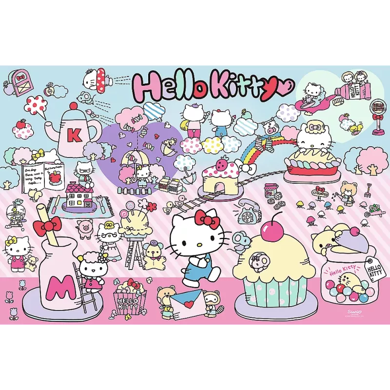 TREFL PUZZLE Puzzle – 300 peças – Descobre o mundo da Hello Kitty – Hello Kitty Trefl 23031