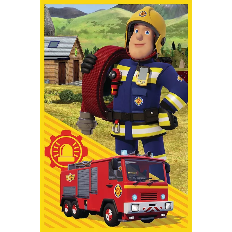 Puzzle - 3x50 - Fireman Sam Feuerwache Besatzung