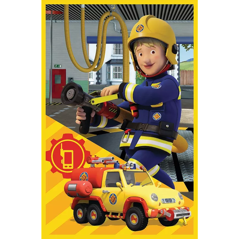 Puzzle - 3x50 - Fireman Sam Feuerwache Besatzung