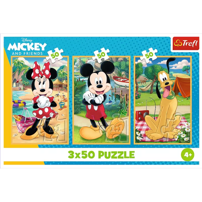Puzzle TREFL - 3x50 - Ratos de férias Disney Trefl 34881