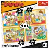 TREFL PUZZLE Puzzle 4 em 1 – O Garfield adora lasanha – Trefl 34673