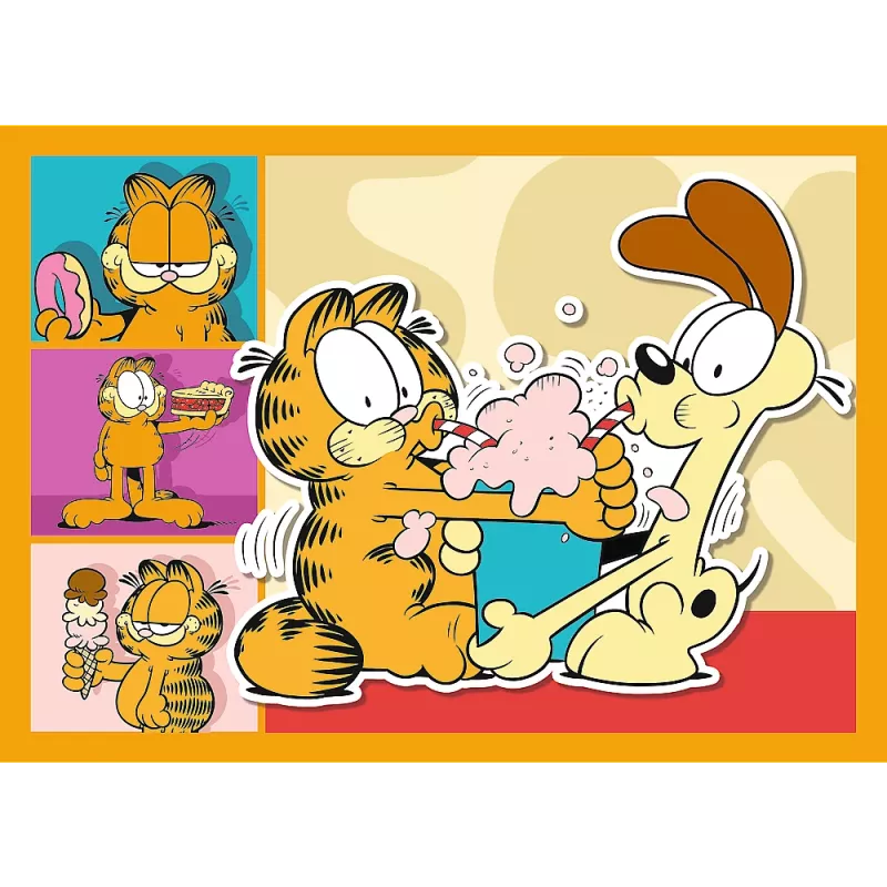 TREFL PUZZLE Puzzle 4 em 1 – O Garfield adora lasanha – Trefl 34673