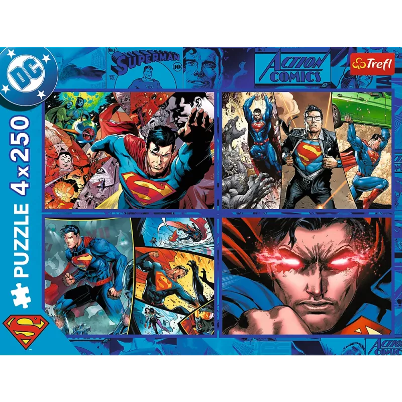 Puzzle TREFL - 4x250 - Supermans Mut - Warner Superman Trefl 13340
