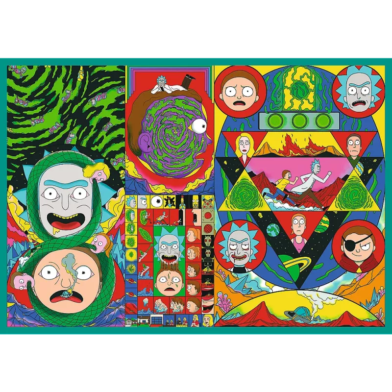 Puzzle TREFL - 4x250 - The Crazy World of Rick and Morty - Warner Rick and Morty Trefl 13338