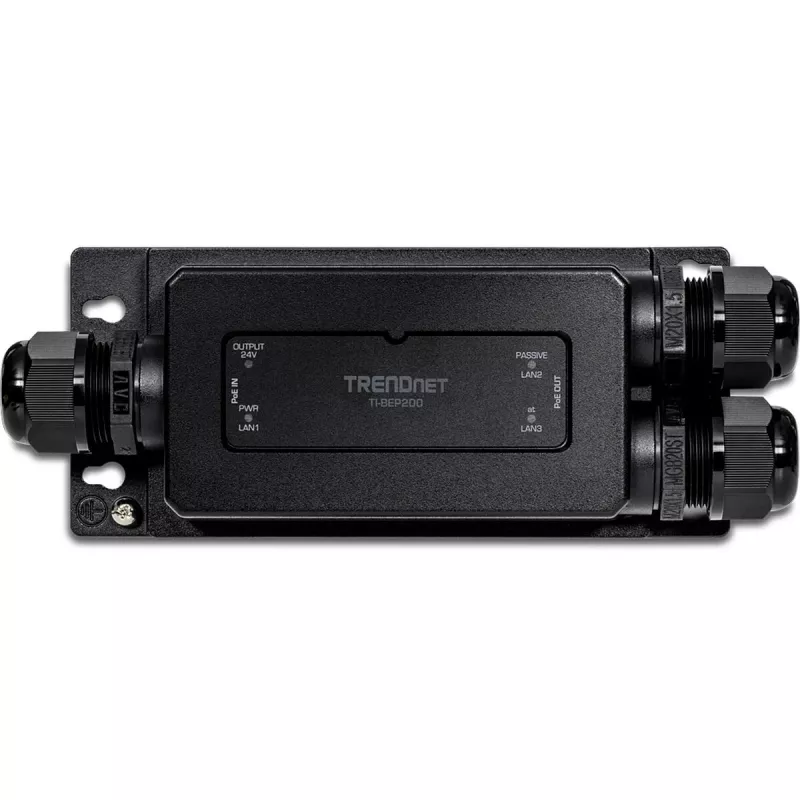 TRENDnet Extensor PoE+ Industrial Ativo/Passivo Gigabit de 2 portas
