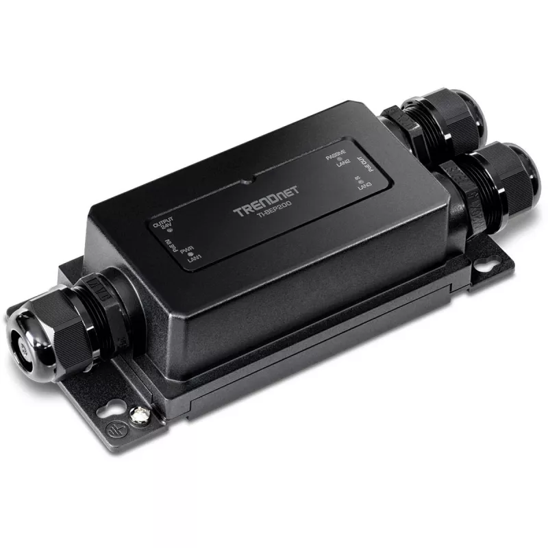 TRENDnet Extensor PoE+ Industrial Ativo/Passivo Gigabit de 2 portas
