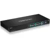 TRENDnet TPE-TG182F switch Gigabit High Power PoE+ 18 portas, 16 portas PoE+, orçamento 240W, 2 uplinks, montagem em rack