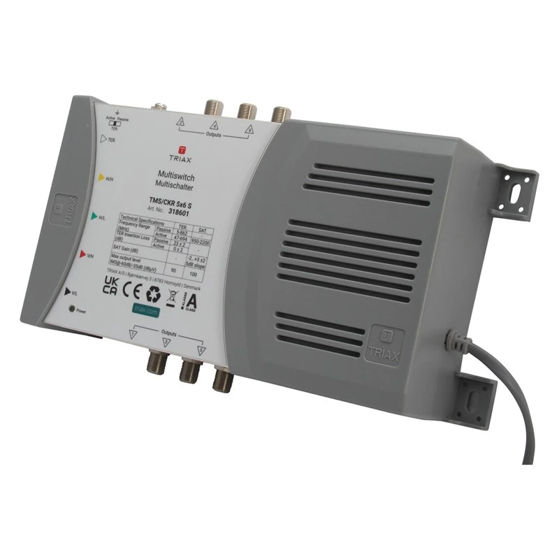 Multiswitch TRIAX TMS 5/6S 4 entradas SAT + 1 TER, 6 saídas