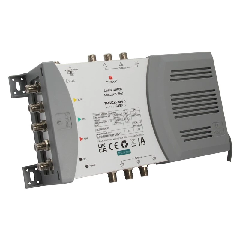 Multiswitch TRIAX TMS 5/6S 4 entradas SAT + 1 TER, 6 saídas