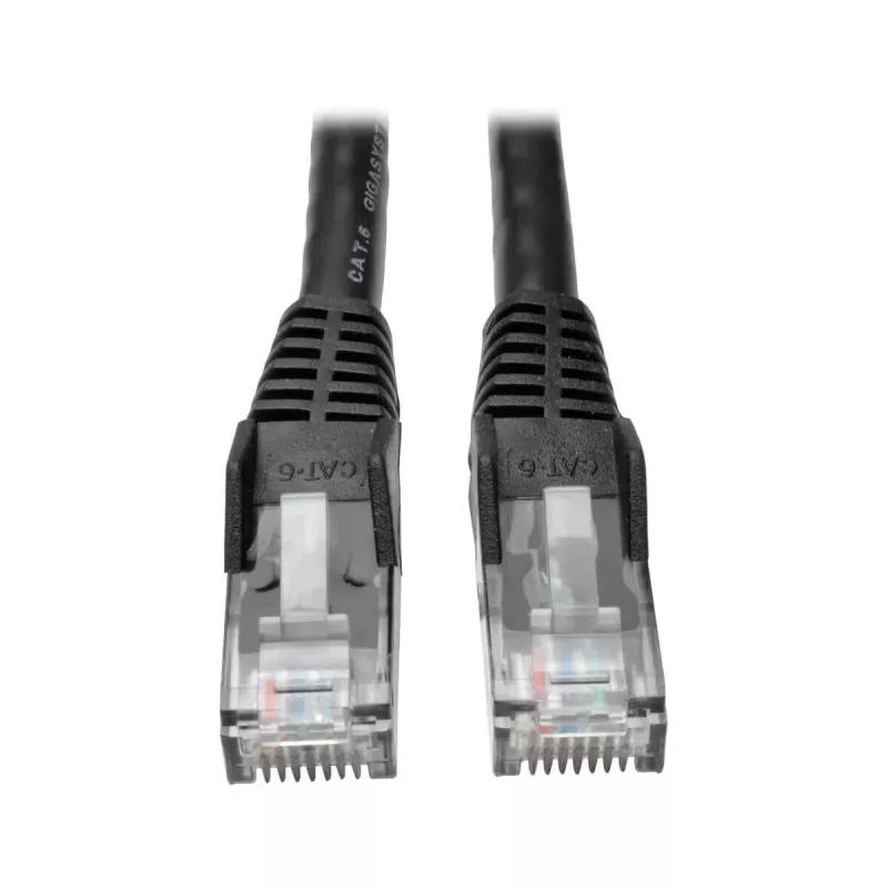 Cabo de rede Tripp 15ft Cat6 Gigabit Snagless Molded RJ45 M/M preto