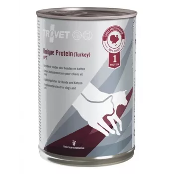 TROVET Unique Protein UPT com peru - Comida húmida para cães e gatos - 400 g
