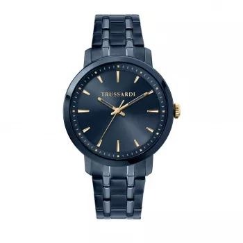 Relógio de homem Trussardi R2453147007 41mm aço inoxidável mostrador azul