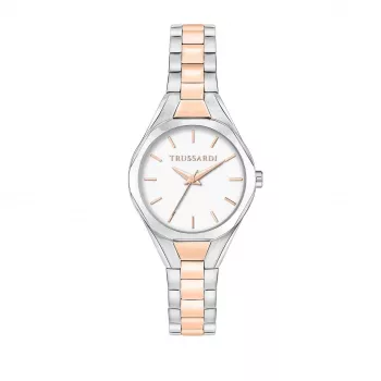 Relógio de mulher Trussardi T-Light R2453157509 30mm prateado aço inoxidável quartzo