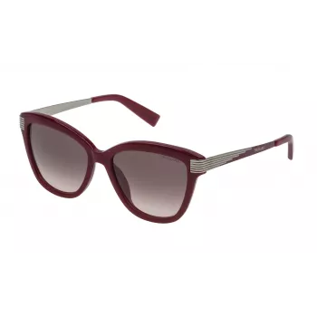 Óculos de sol de mulher Trussardi STR1795409FH Havana acetato armação quadrada lente castanha degradê 54mm