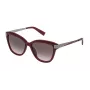 Óculos de sol de mulher Trussardi STR1795409FH Havana acetato armação quadrada lente castanha degradê 54mm